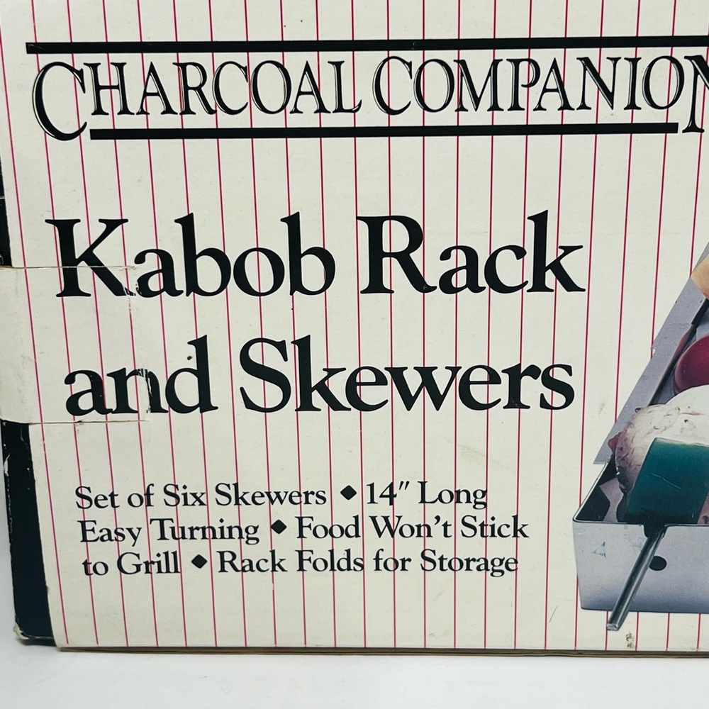 NWT Charcoal Companion Kabob Rack and Skewers